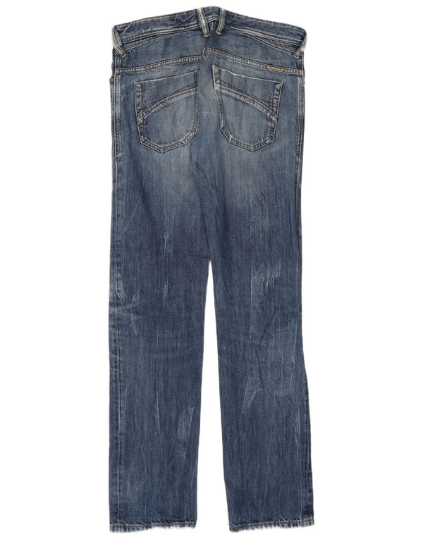 Diesel Mens Iakop Distressed Slim Tapered Jeans W29 L32 Blue Cotton
