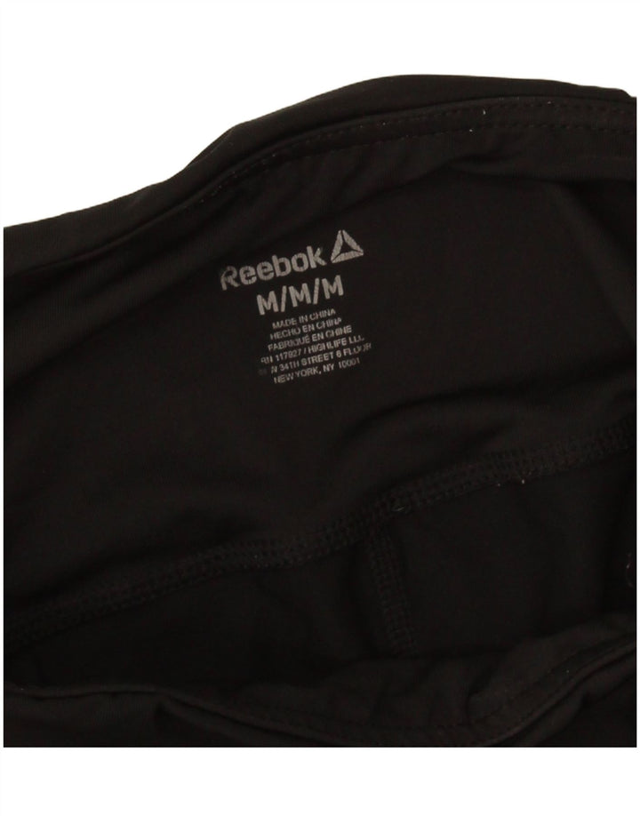 Reebok Womens Graphic Capri Leggings UK 12 Medium Black