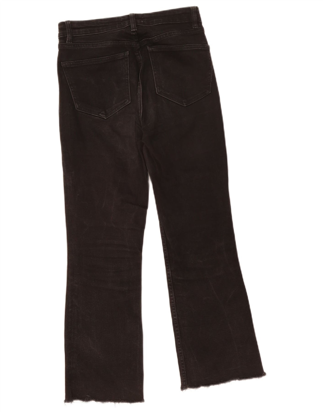 Zara Womens Crop Bootcut Jeans EU 36 XS W26 L24 Black