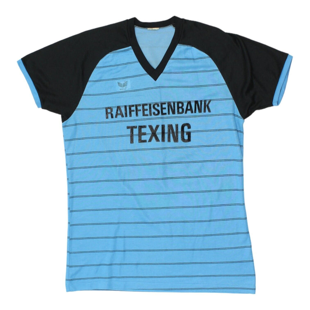 Raiffeisenbank Texing Erima Mens Blue Football Shirt | Vintage 80s Sportswear | Vintage Messina Hembry | Thrift | Second-Hand Messina Hembry | Used Clothing | Messina Hembry 