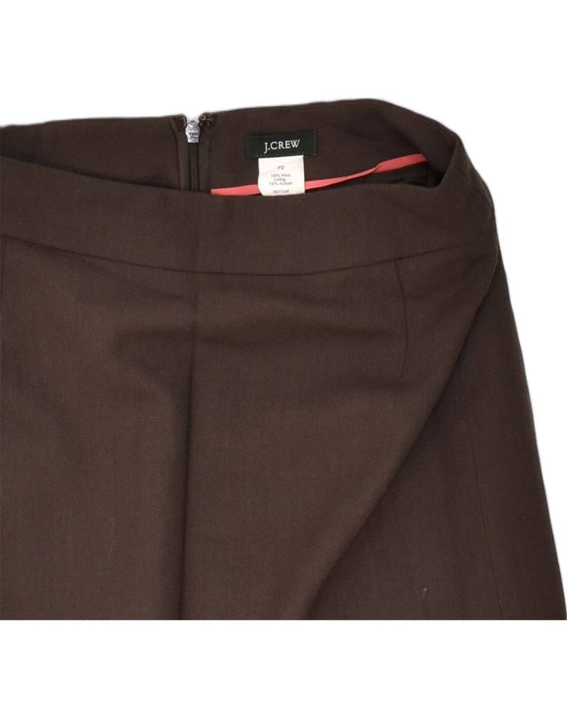 J. CREW Womens Midi Skirt US 2 XS W25  Brown Wool | Vintage J. Crew | Thrift | Second-Hand J. Crew | Used Clothing | Messina Hembry 