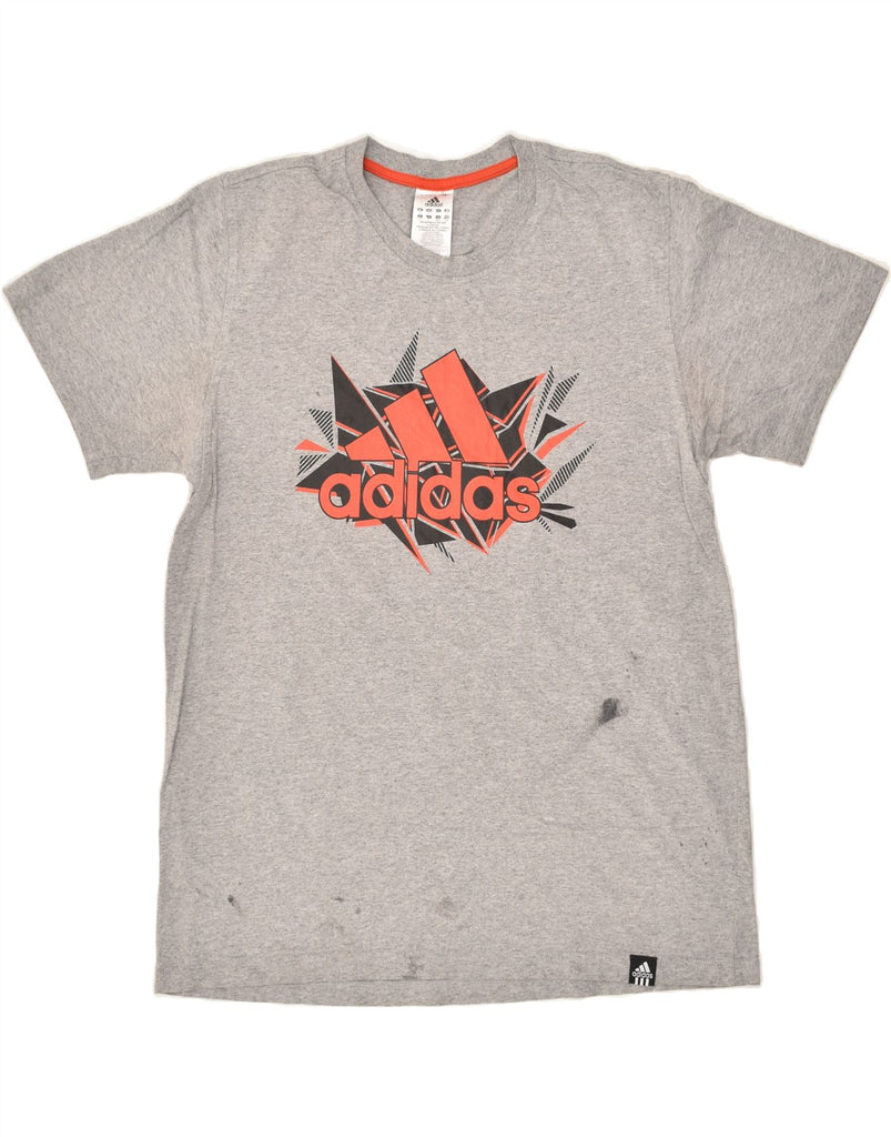 ADIDAS Mens Graphic T-Shirt Top Large Grey Cotton | Vintage Adidas | Thrift | Second-Hand Adidas | Used Clothing | Messina Hembry 