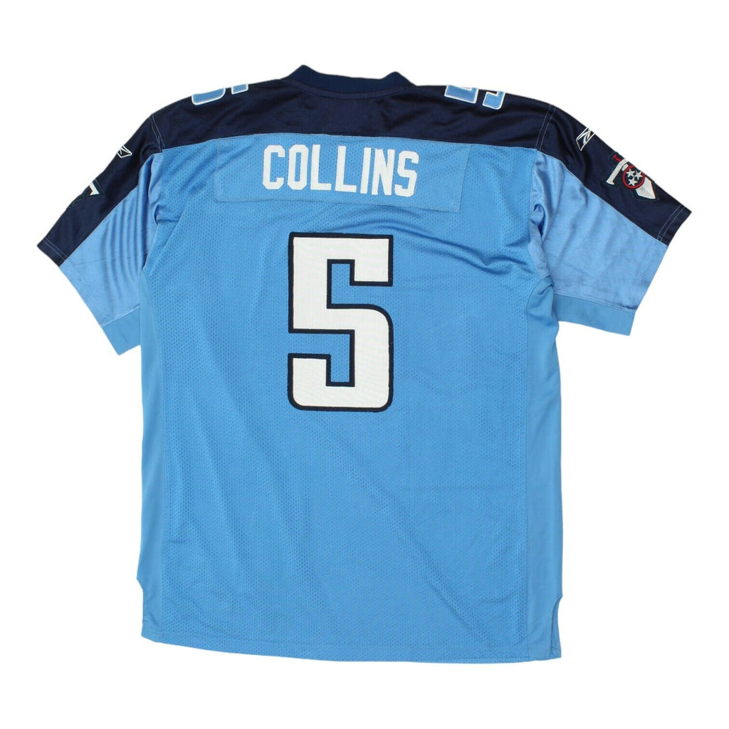 Tennessee Titans Kerry Collins Reebok Mens Blue Jersey | Vintage NFL Sportswear | Vintage Messina Hembry | Thrift | Second-Hand Messina Hembry | Used Clothing | Messina Hembry 