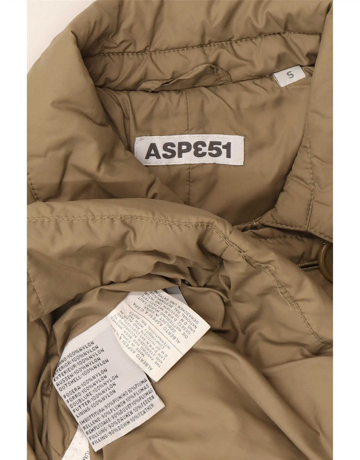 Aspesi Womens Military Double Breasted Padded Coat UK 10 Small Beige