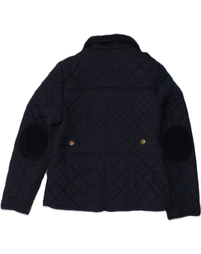 JASPER CONRAN Girls Quilted Jacket 7-8 Years Navy Blue Polyester | Vintage Jasper Conran | Thrift | Second-Hand Jasper Conran | Used Clothing | Messina Hembry 