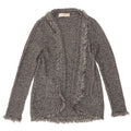 ZARA Womens Open Cardigan Sweater UK 12 Medium Grey Flecked Viscose