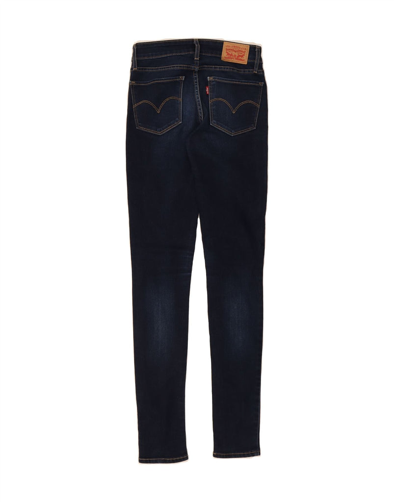 LEVI'S Womens 711 Skinny Jeans W24 L32 Navy Blue Cotton Vintage Levi's and Second-Hand Levi's from Messina Hembry 