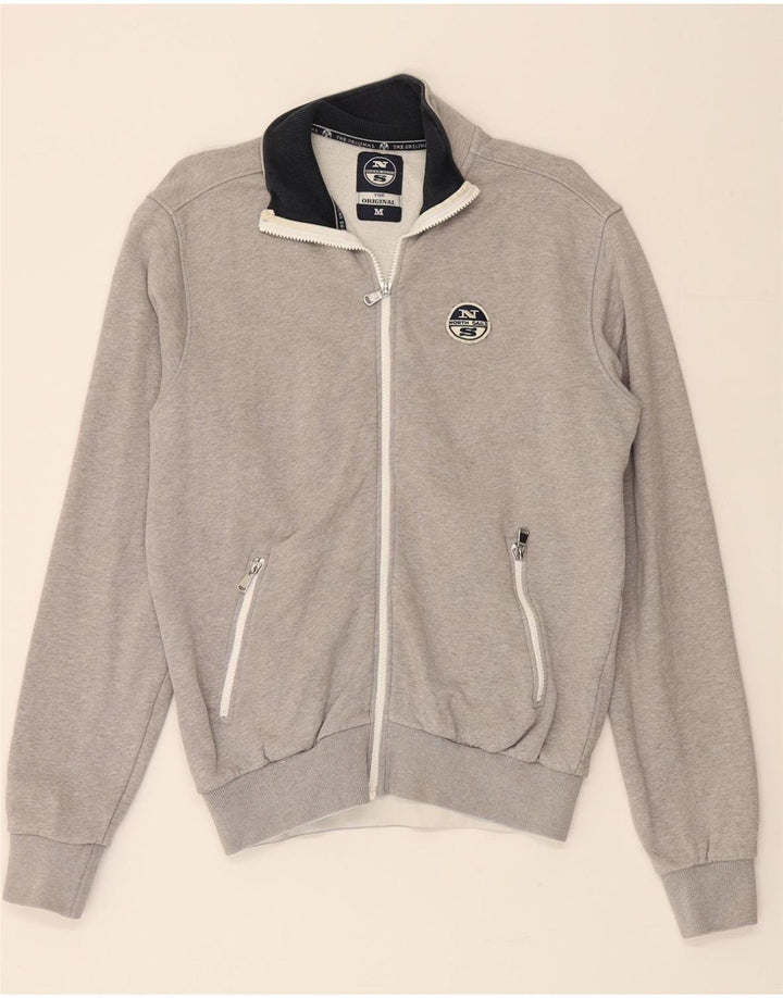 NORTH SAILS Mens Tracksuit Top Jacket Medium Grey Cotton Vintage North Sails and Second-Hand North Sails from Messina Hembry 