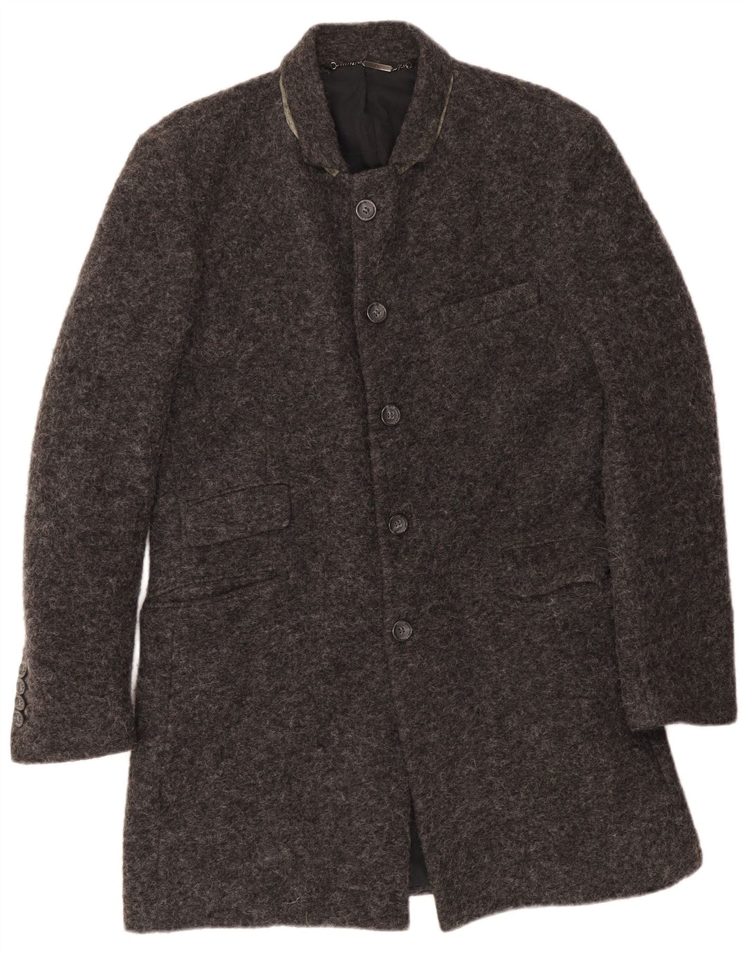 Guess Mens Overcoat UK 40 Large Grey Wool