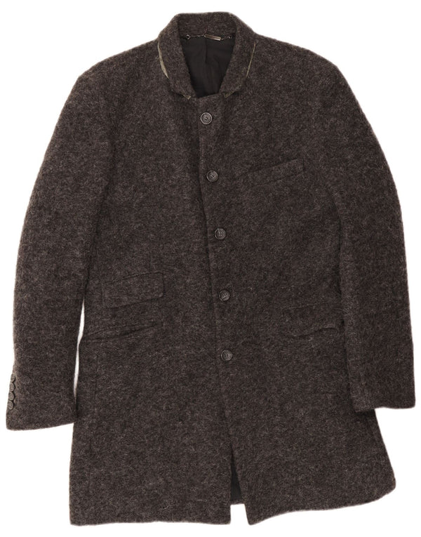 Guess Mens Overcoat UK 40 Large Grey Wool