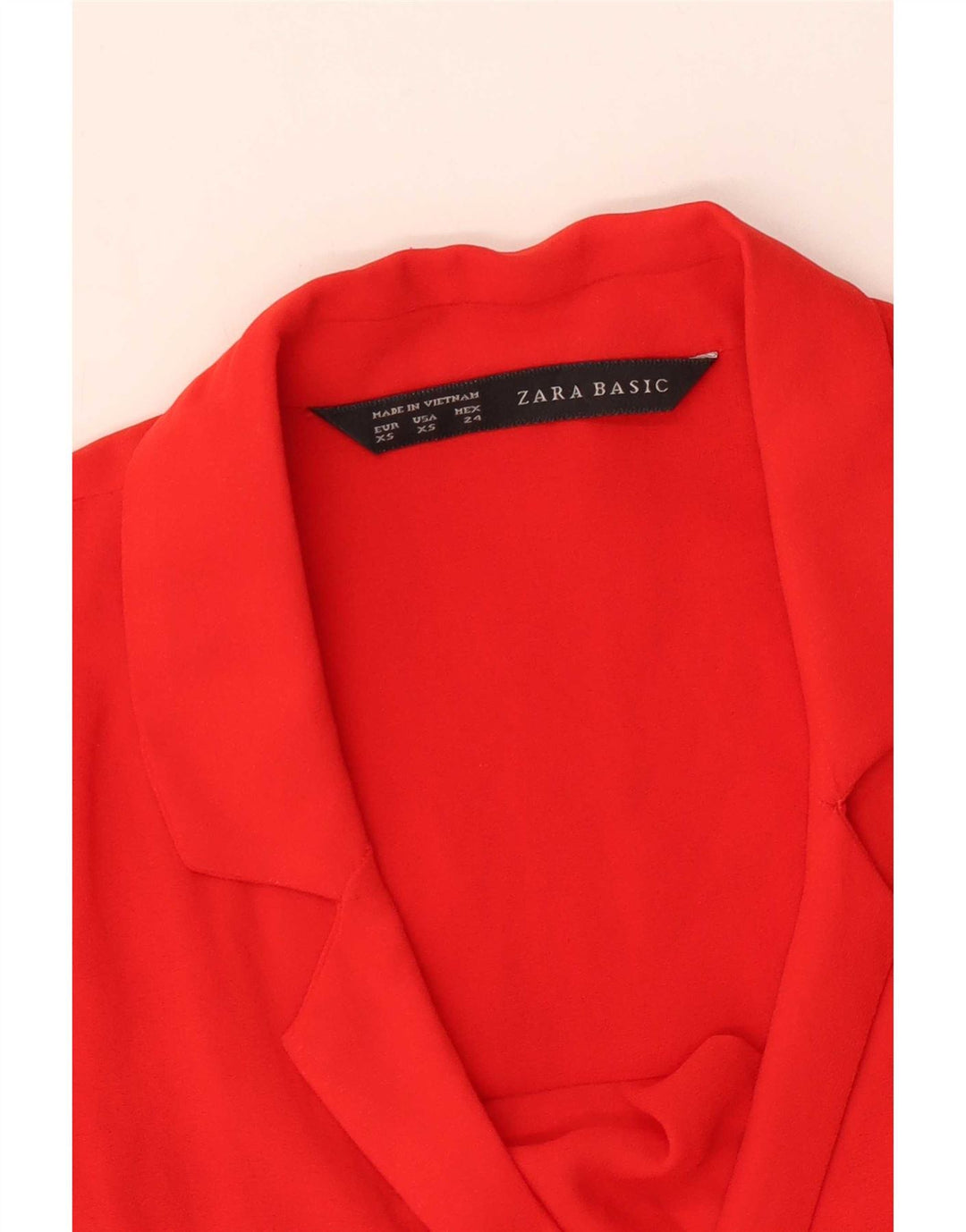 Zara Womens Sleeveless Wrap Blouse Top UK 6 XS Red