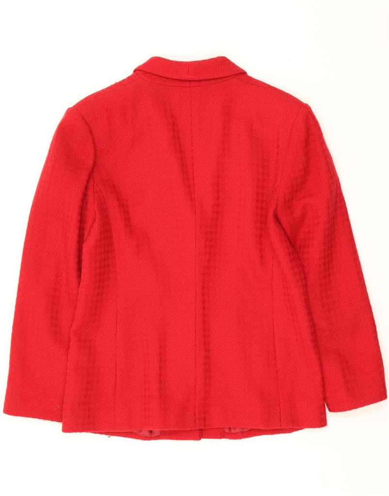 LUISA SPAGNOLI Womens 3 Button Blazer Jacket IT 44 Medium Red Vintage Luisa Spagnoli and Second-Hand Luisa Spagnoli from Messina Hembry 