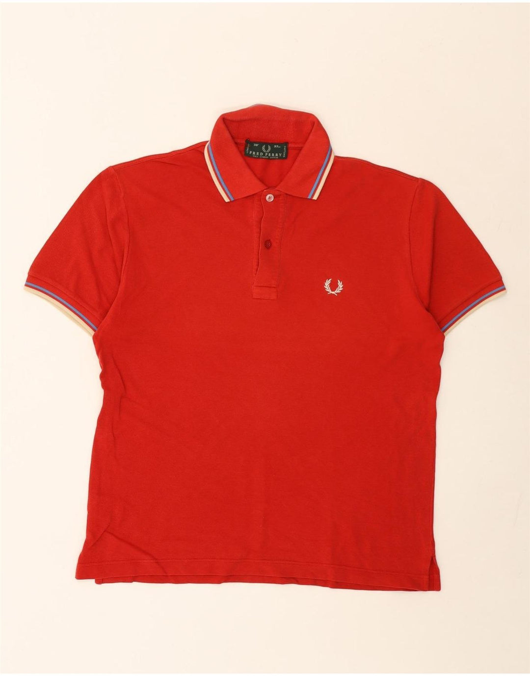 Fred Perry Mens Polo Shirt Small Red Cotton