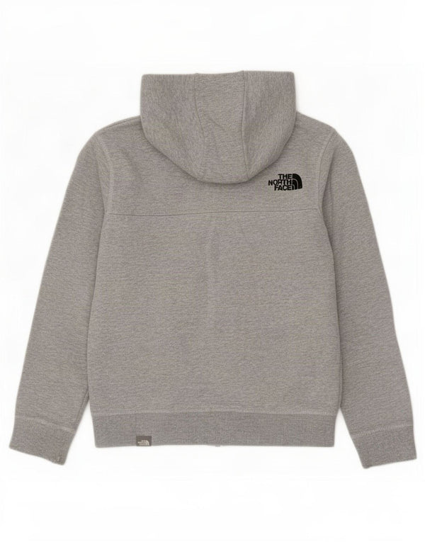 The North Face Girls Zip Hoodie Sweater 10-11 Years Medium Grey Flecked