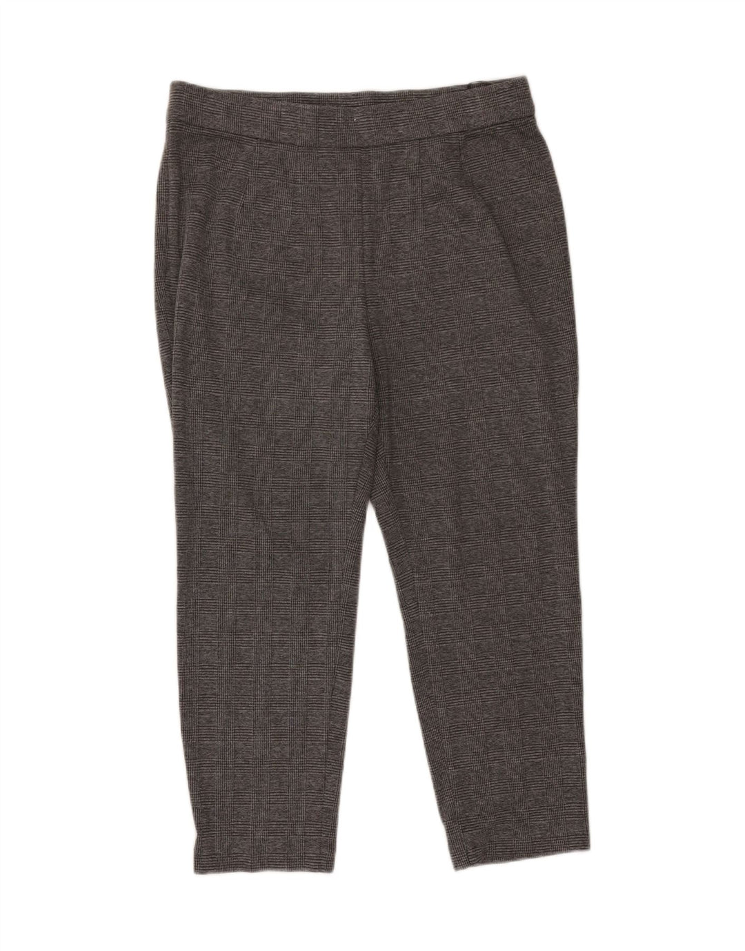 MARKS & SPENCER Womens Casual Trousers UK 16 Large W34 L24 Grey Check Vintage Marks & Spencer and Second-Hand Marks & Spencer from Messina Hembry 