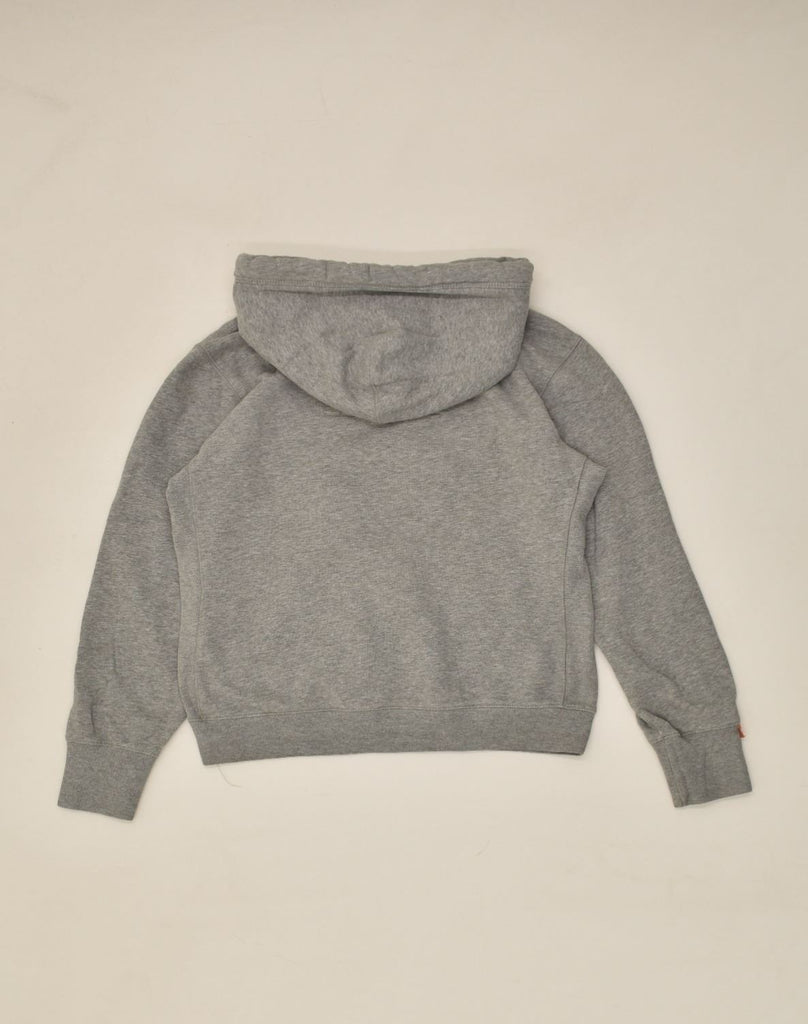 SUPERDRY Womens Graphic Hoodie Jumper UK 14 Large Grey Cotton | Vintage Superdry | Thrift | Second-Hand Superdry | Used Clothing | Messina Hembry 