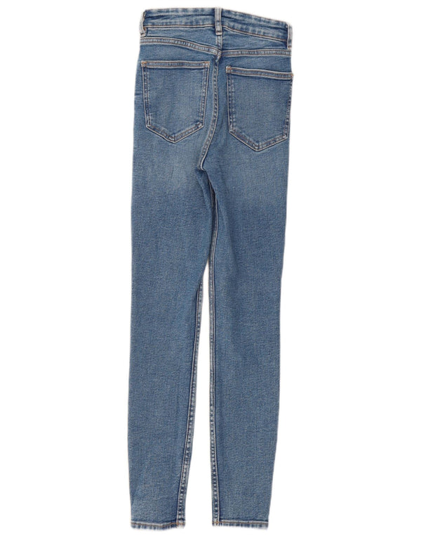 Zara Womens Skinny Jeans EU 34 2XS W24 L28 Blue Cotton