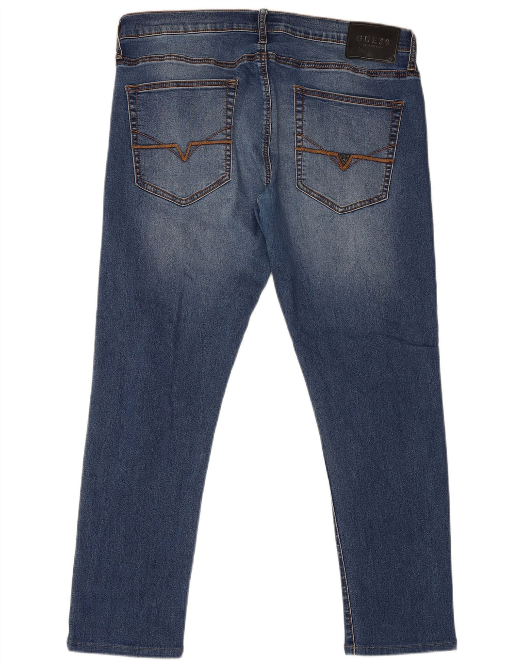 Guess Mens Slim Jeans W36 L28 Blue Cotton
