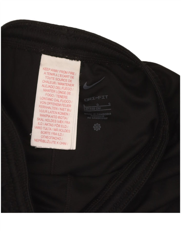 NIKE Boys Dri Fit Sport Shorts 12-13 Years Large Black Polyester