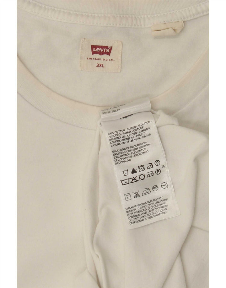 Levi's Mens T-Shirt Top 3XL White Cotton