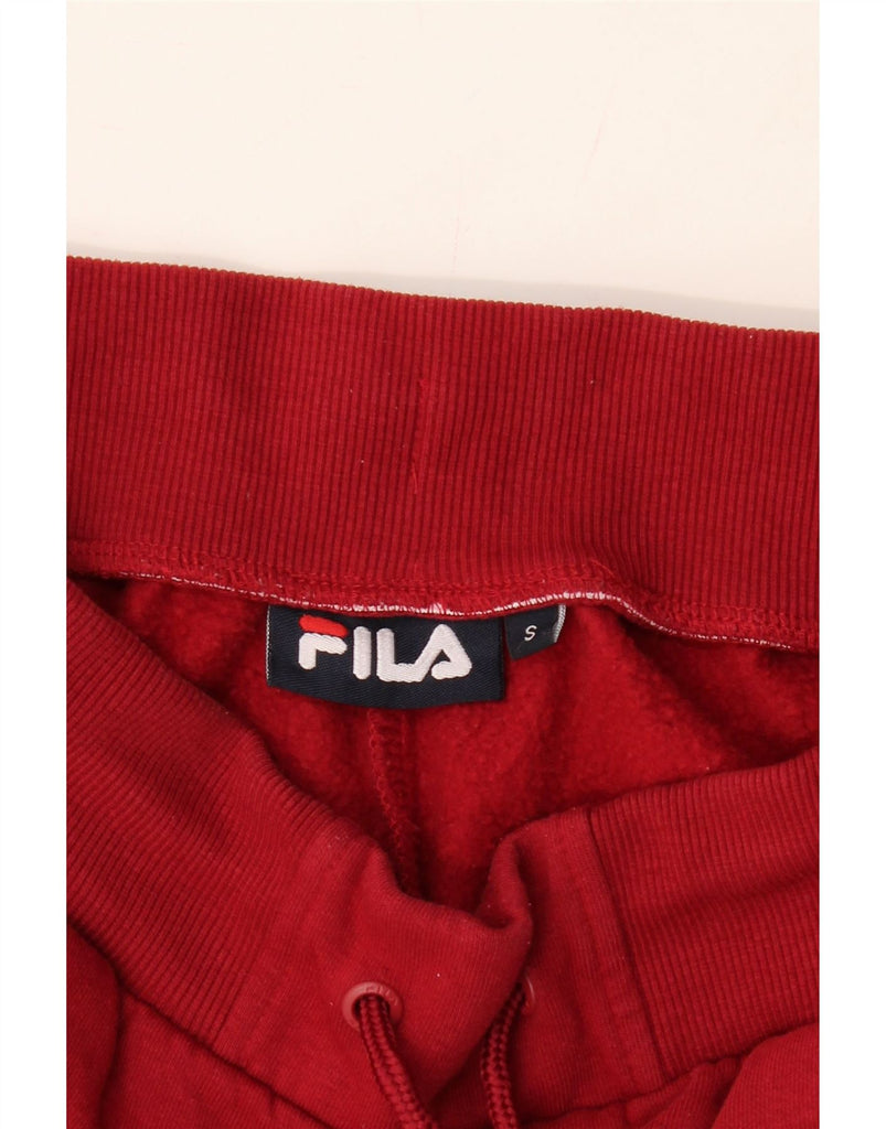 FILA Mens Graphic Tracksuit Trousers Joggers Small Red Colourblock Cotton Vintage Fila and Second-Hand Fila from Messina Hembry 