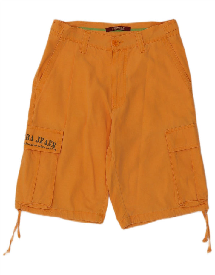 Carrera Mens Cargo Shorts W29 Small Orange Cotton