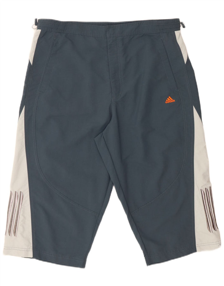 Adidas Mens Bermuda Sport Shorts Large  Blue Colourblock Polyamide