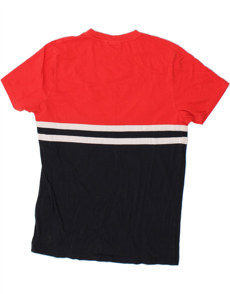 ELLESSE Mens Graphic T-Shirt Top Large Black Colourblock Cotton | Vintage Ellesse | Thrift | Second-Hand Ellesse | Used Clothing | Messina Hembry 