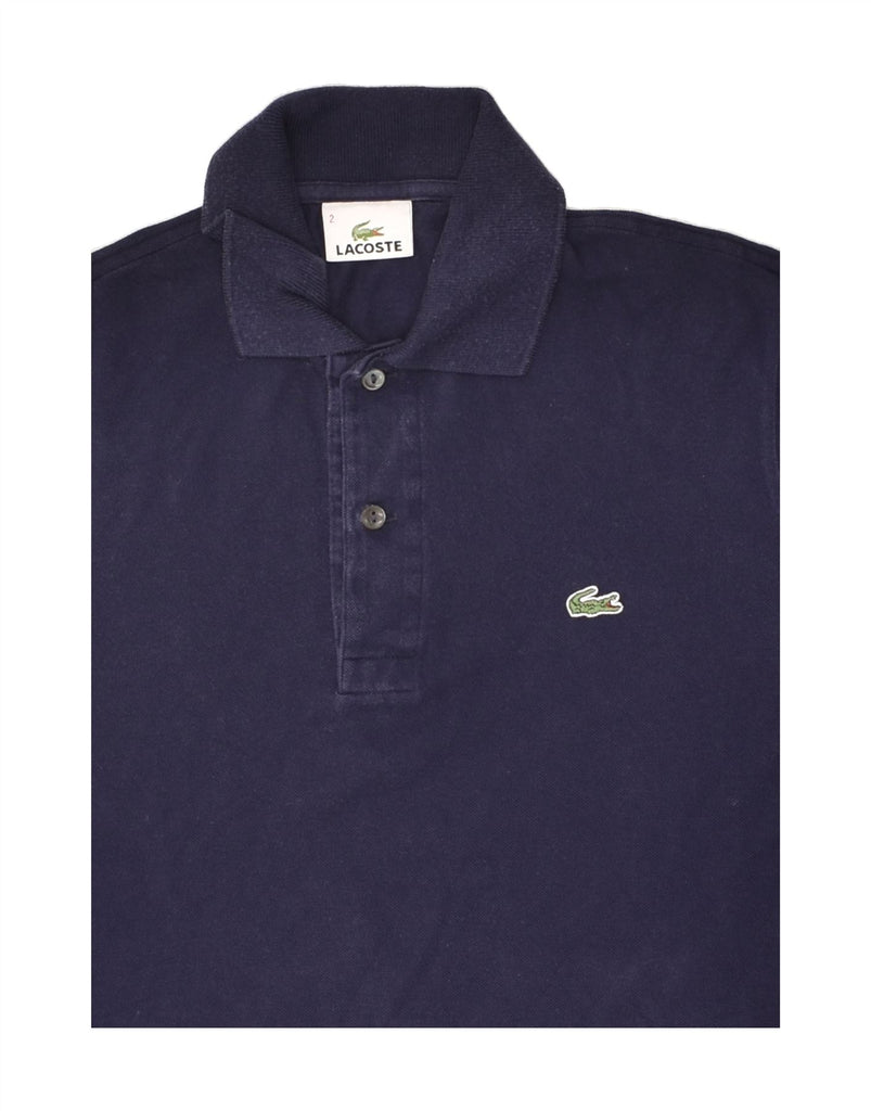 LACOSTE Mens Long Sleeve Polo Shirt Size  2 XS Navy Blue Cotton | Vintage Lacoste | Thrift | Second-Hand Lacoste | Used Clothing | Messina Hembry 