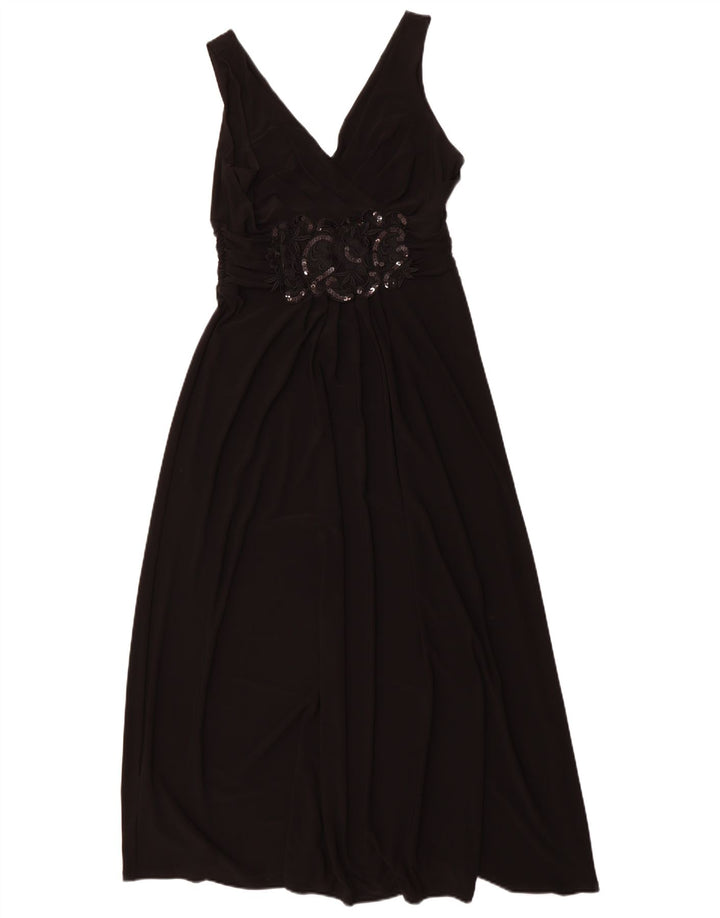 PHASE EIGHT Womens Sleeveless Maxi Dress UK 12 Medium  Black Polyester