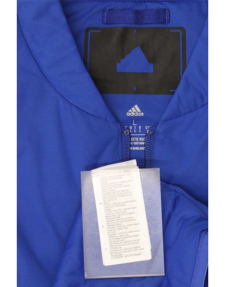 Adidas Mens Sleeveless Tracksuit Top Jacket Large Blue Polyamide