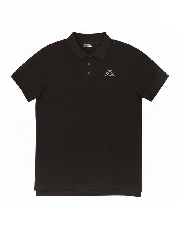 Kappa Mens Polo Shirt Large Black Cotton