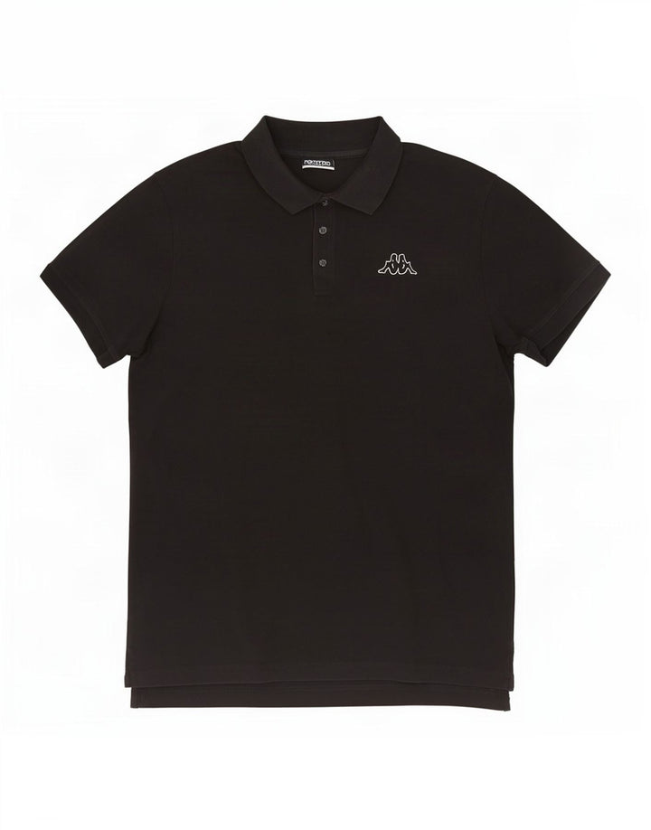 Kappa Mens Polo Shirt Large Black Cotton