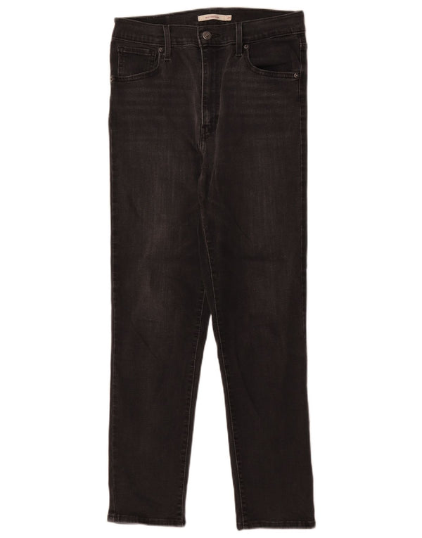 Levi's Womens Mile High Slim Jeans W29 L26 Black Cotton