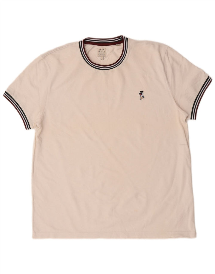 Jack Wills Mens T-Shirt Top Large White Cotton