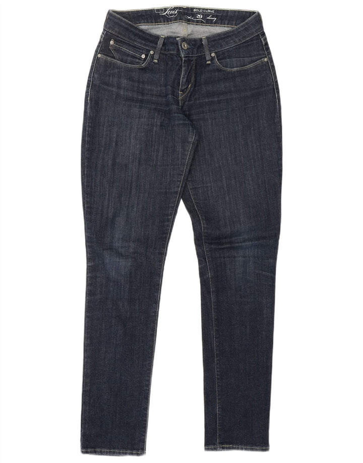 LEVI'S Womens Bold Curve Skinny Jeans W29 L32  Navy Blue Cotton