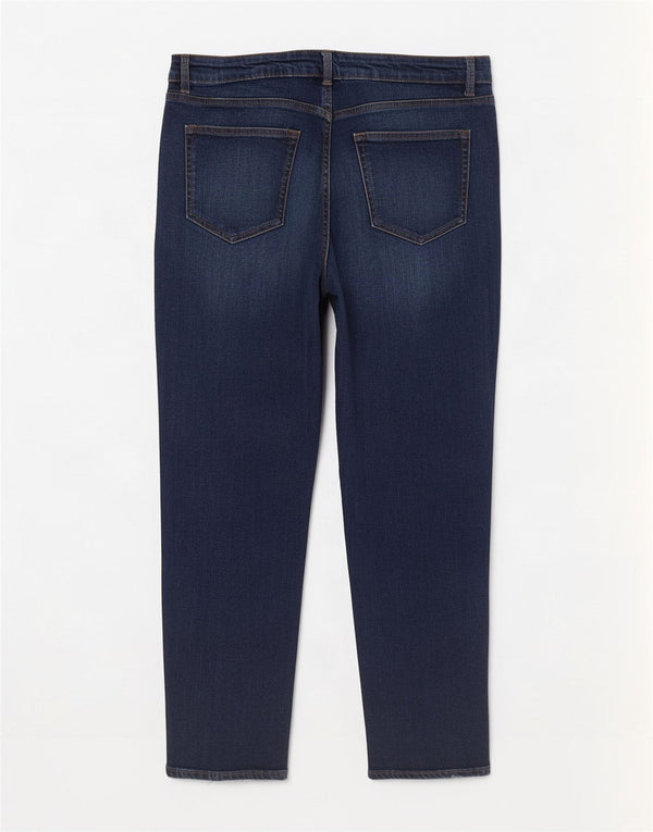 Marks & Spencer Womens Slim Cropped Jeans UK 14 Large W34 L26 Navy Blue