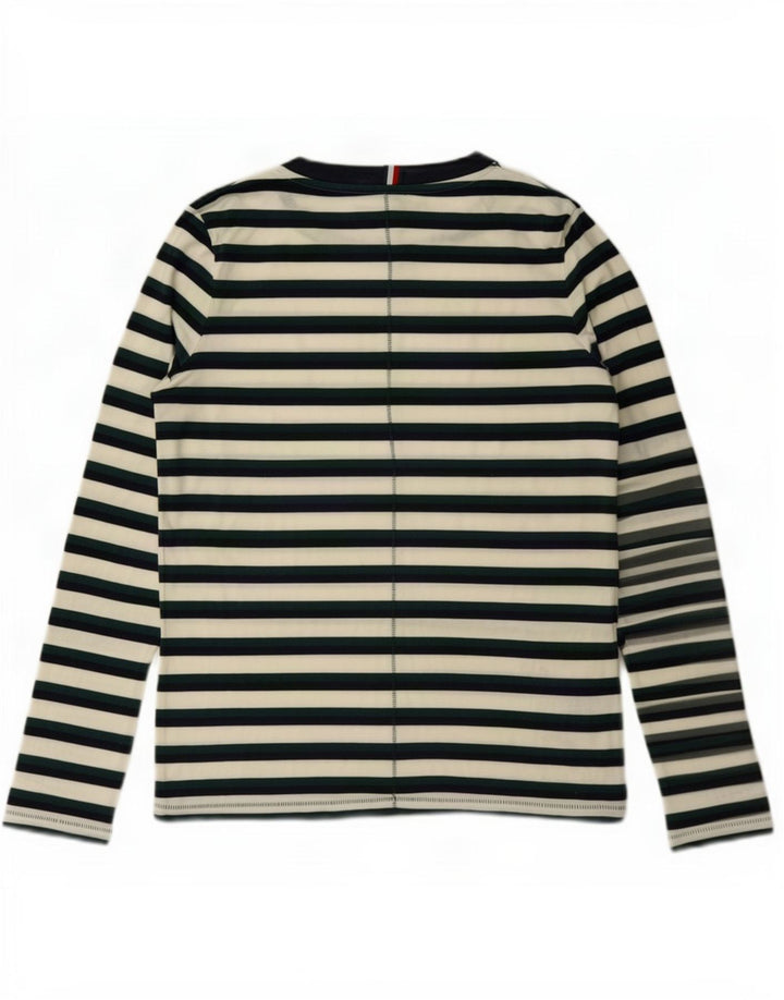 Tommy Hilfiger Mens Top Long Sleeve Small Green Striped Lyocell