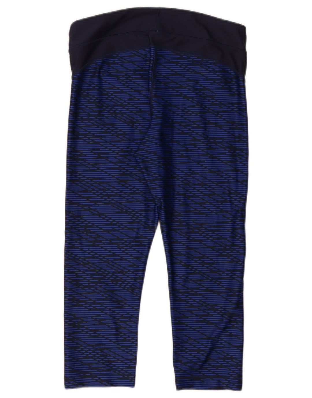 UNDER ARMOUR Womens Capri Leggings UK 14 Medium  Navy Blue Geometric