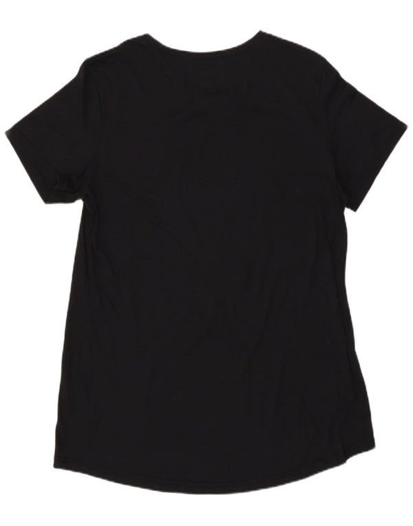 Reebok Womens T-Shirt Top UK 14 Medium Black