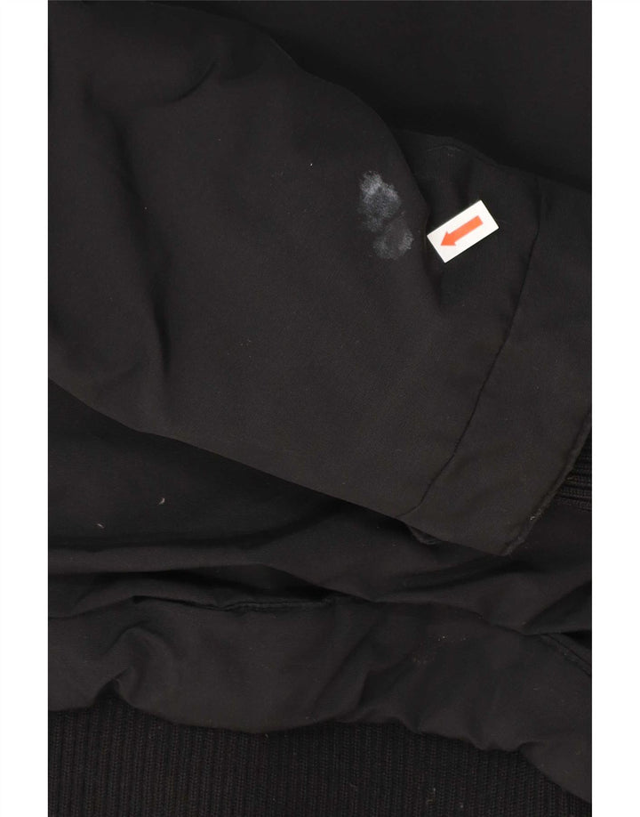 Woolrich Womens Hooded Padded Jacket UK 14 Medium Black Polyester