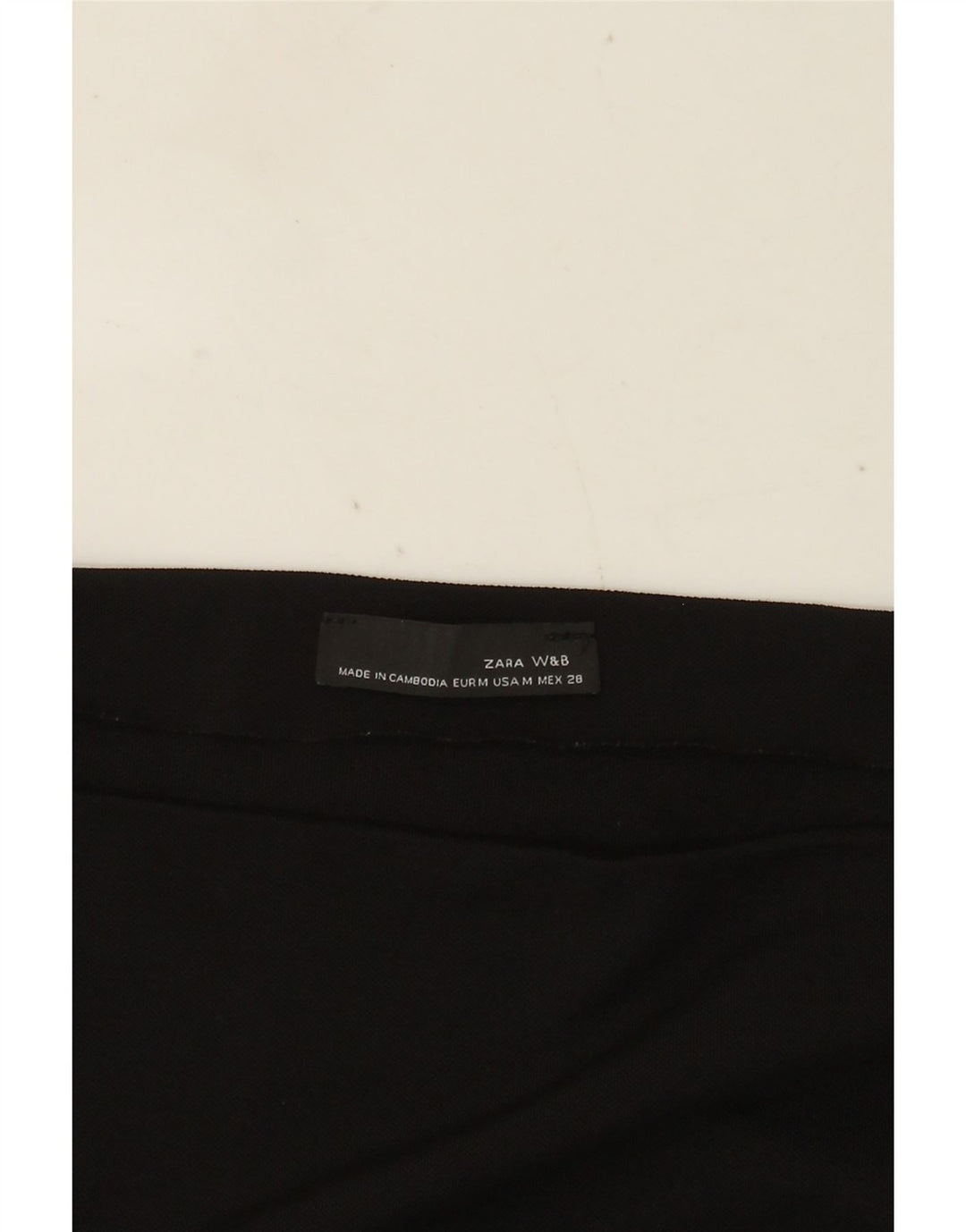 Zara Womens Asymmetric Top Long Sleeve UK 12 Medium Black