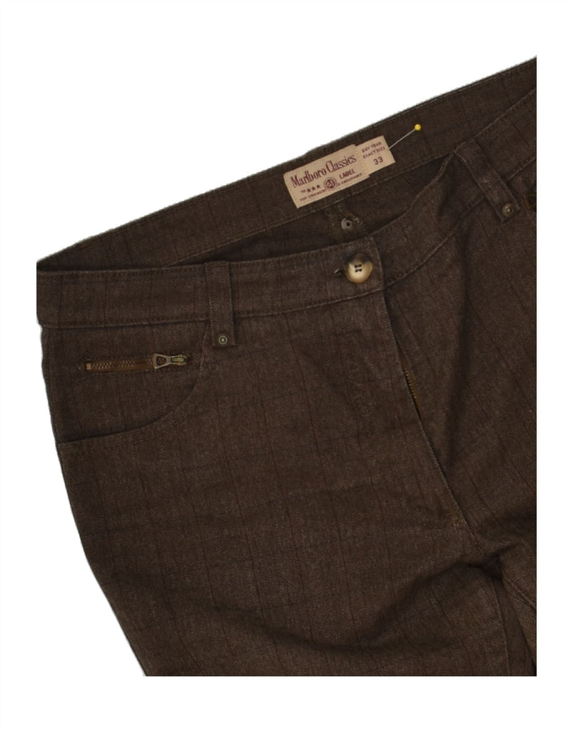 MARLBORO CLASSICS Womens Bootcut Casual Trousers W33 L29 Brown | Vintage Marlboro Classics | Thrift | Second-Hand Marlboro Classics | Used Clothing | Messina Hembry 