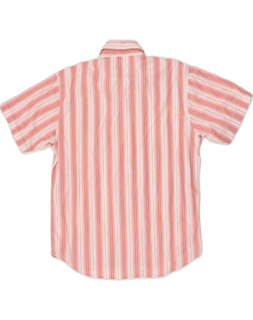 TOM TAILOR Mens Short Sleeve Shirt Large Pink Striped Cotton | Vintage Tom Tailor | Thrift | Second-Hand Tom Tailor | Used Clothing | Messina Hembry 