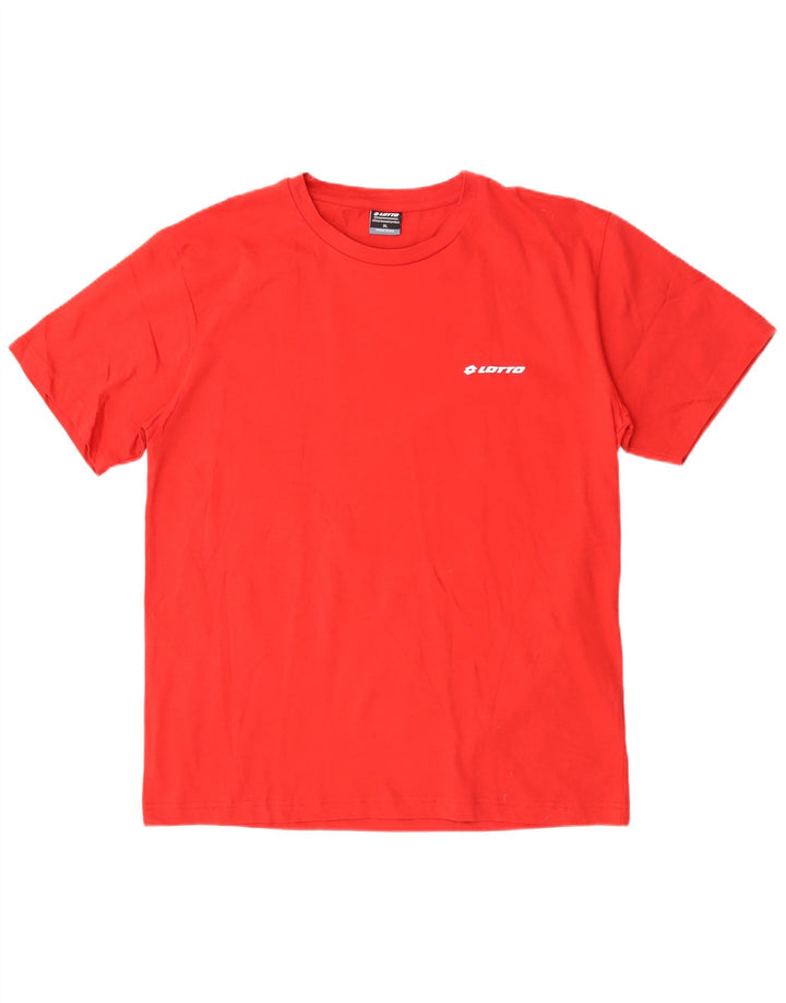 Lotto Mens T-Shirt Top XL Red Cotton
