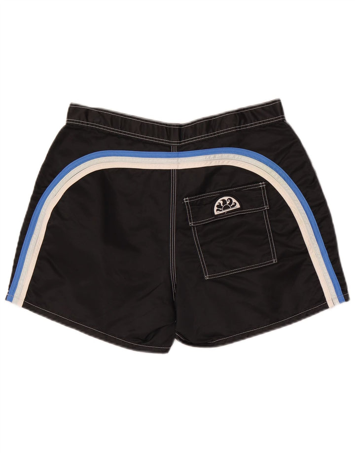 Sundek Mens Swimming Shorts Medium  Black Colourblock Nylon