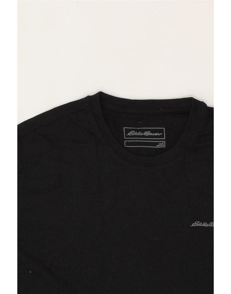 EDDIE BAUER Mens T-Shirt Top Large Black Cotton Vintage Eddie Bauer and Second-Hand Eddie Bauer from Messina Hembry 