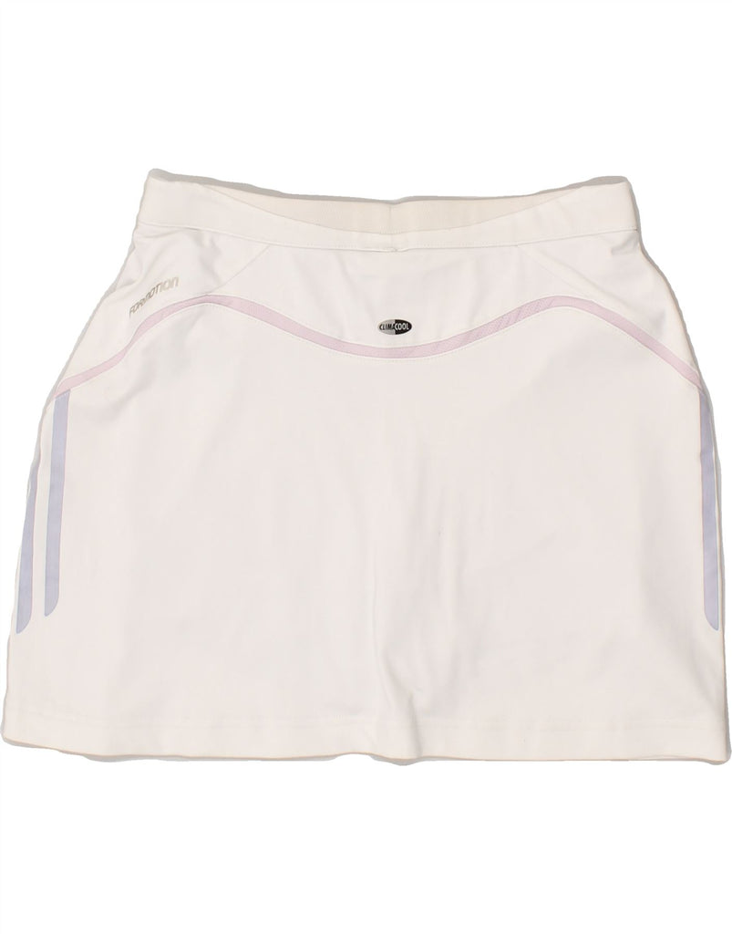ADIDAS Womens Climacool Skort UK 10 Small White Polyester | Vintage Adidas | Thrift | Second-Hand Adidas | Used Clothing | Messina Hembry 