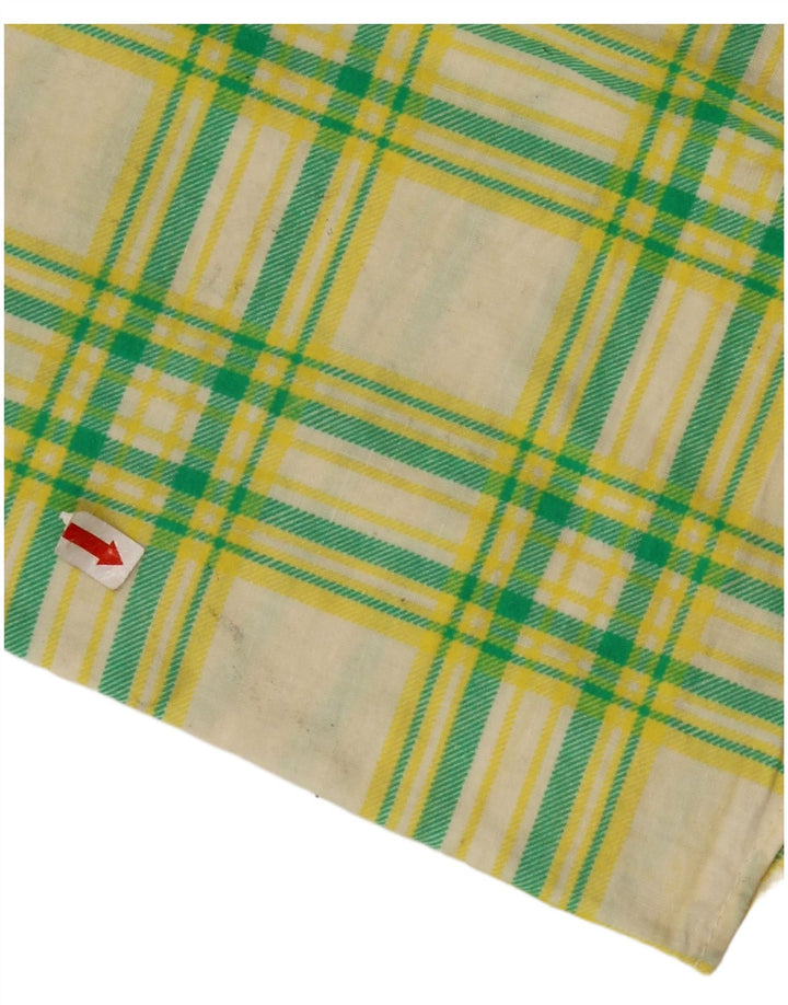 CASUCCI Mens Short Sleeve Shirt Large Green Check