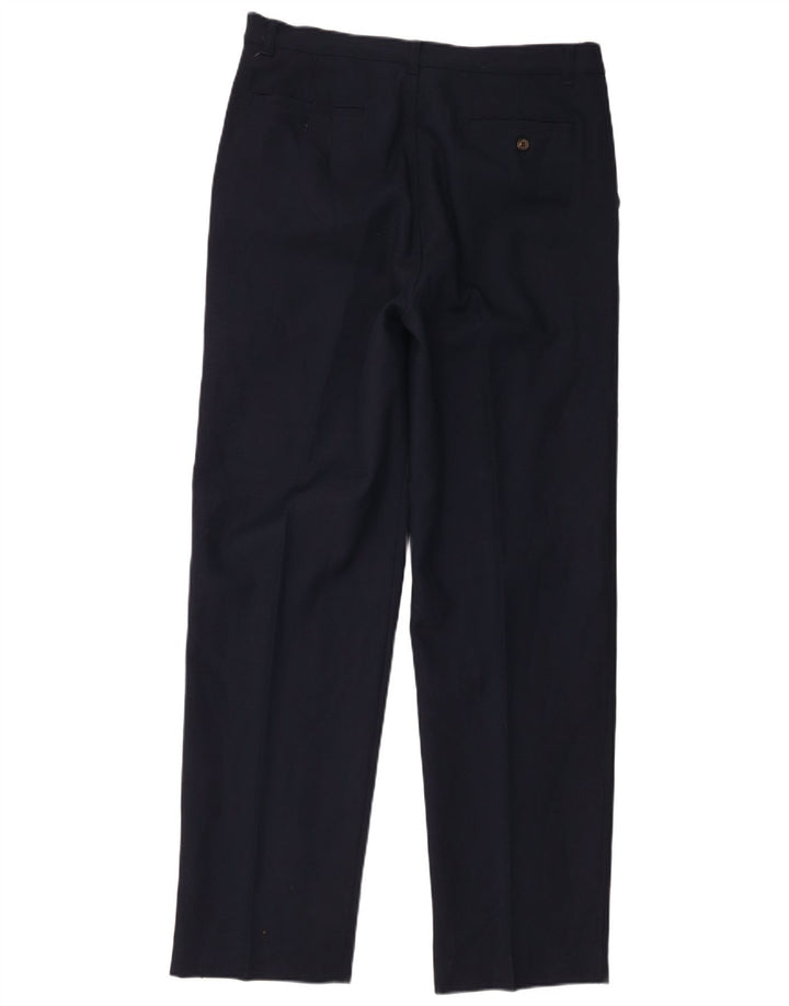 Chervo Mens Pegged Chino Trousers IT 50 Large W34 L33 Navy Blue Polyester